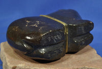 Large  Zuni Fetish by Freddie Leekya -  Dark Green marble Bear