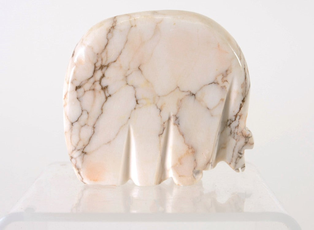 Medium Large Zuni Fetish: Gypsum Medicine Bear