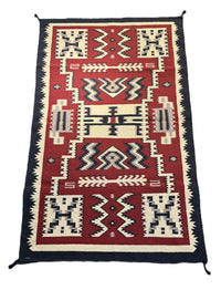 Southwest Area Rug 4.5' x 7' Red Storm