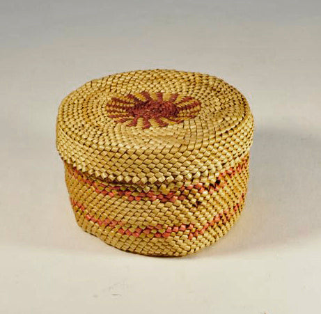 Fine smaller Makah Lidded Basket c. 1920