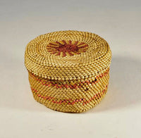 Fine smaller Makah Lidded Basket c. 1920