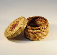 Fine smaller Makah Lidded Basket c. 1920