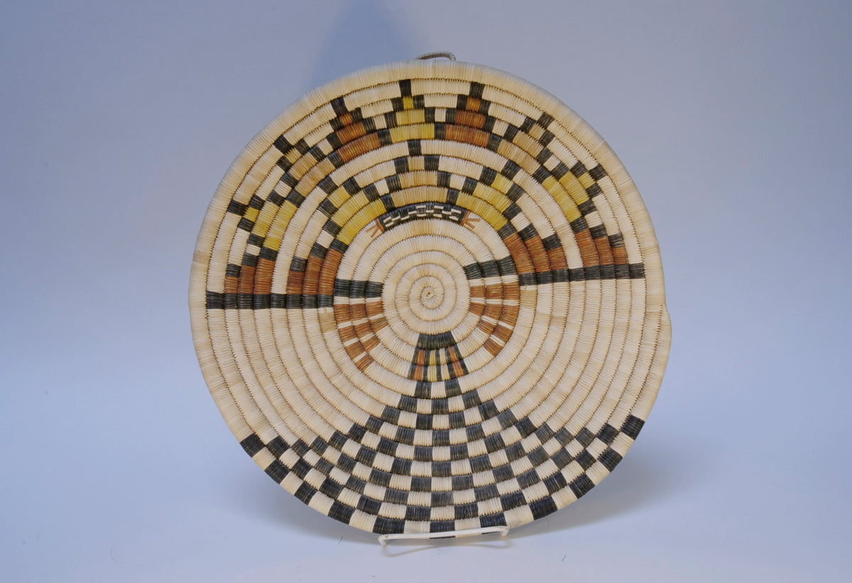 Hopi Coiled Shalako Kachina Coiled Basket