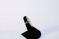 Zuni Sterling Silver Ring with Mother of Pearl Inlay