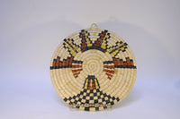 A Hopi Coiled Basket - Shalako Cloud Kachina Motif