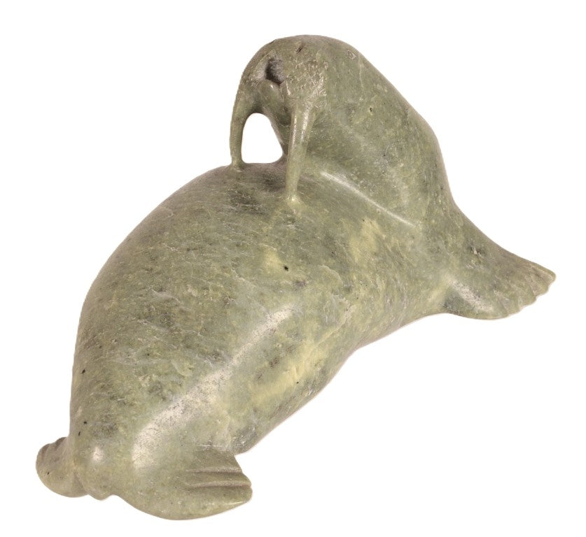 Inuit Carved Walrus Statue