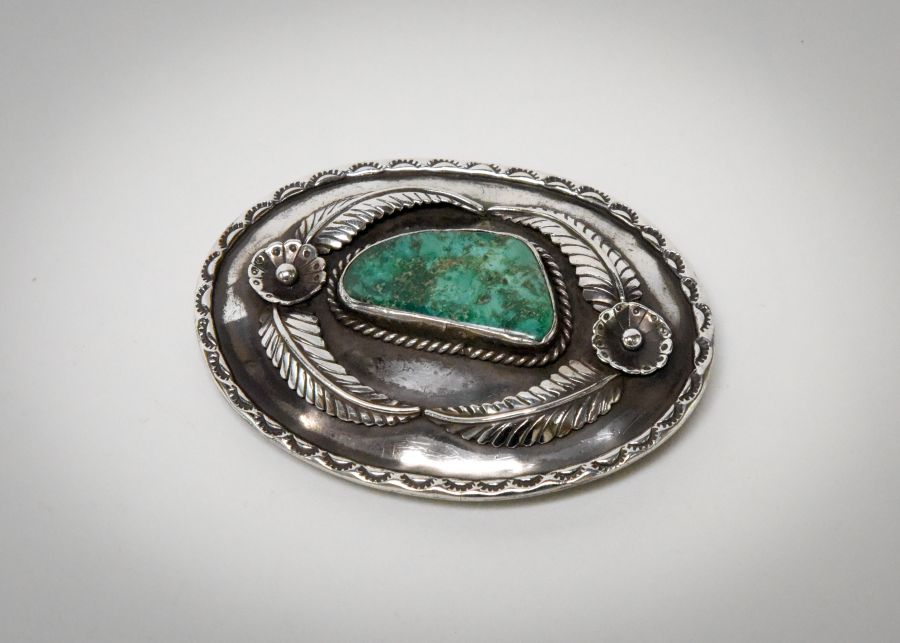 Navajo Natural Nevada Turquoise Setting Buckle