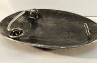 Navajo buckle with single large, Natural Nevada Turquoise setting