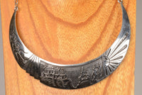 Hopi Indian Handmade Choker Necklace by Augustine Mowa Jr.