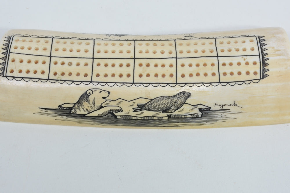 Eskimo Ivory Cribbage Board