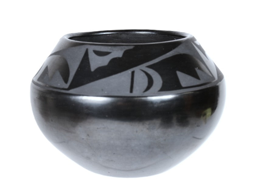 San Ildefonso Pueblo Black on Black Pottery By Marie + Santana