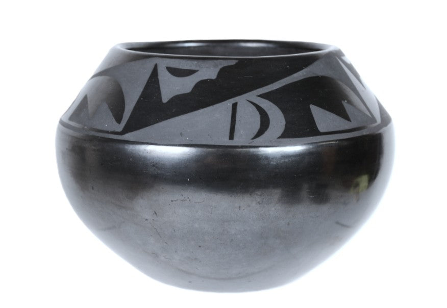 San Ildefonso Pueblo Black on Black Pottery By Marie + Santana
