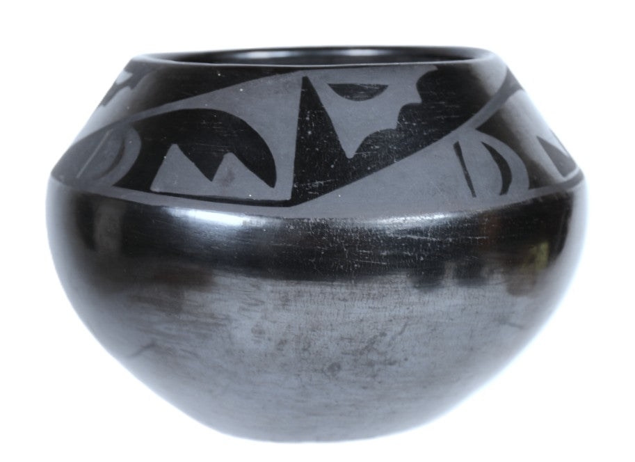 San Ildefonso Pueblo Black on Black Pottery By Marie + Santana
