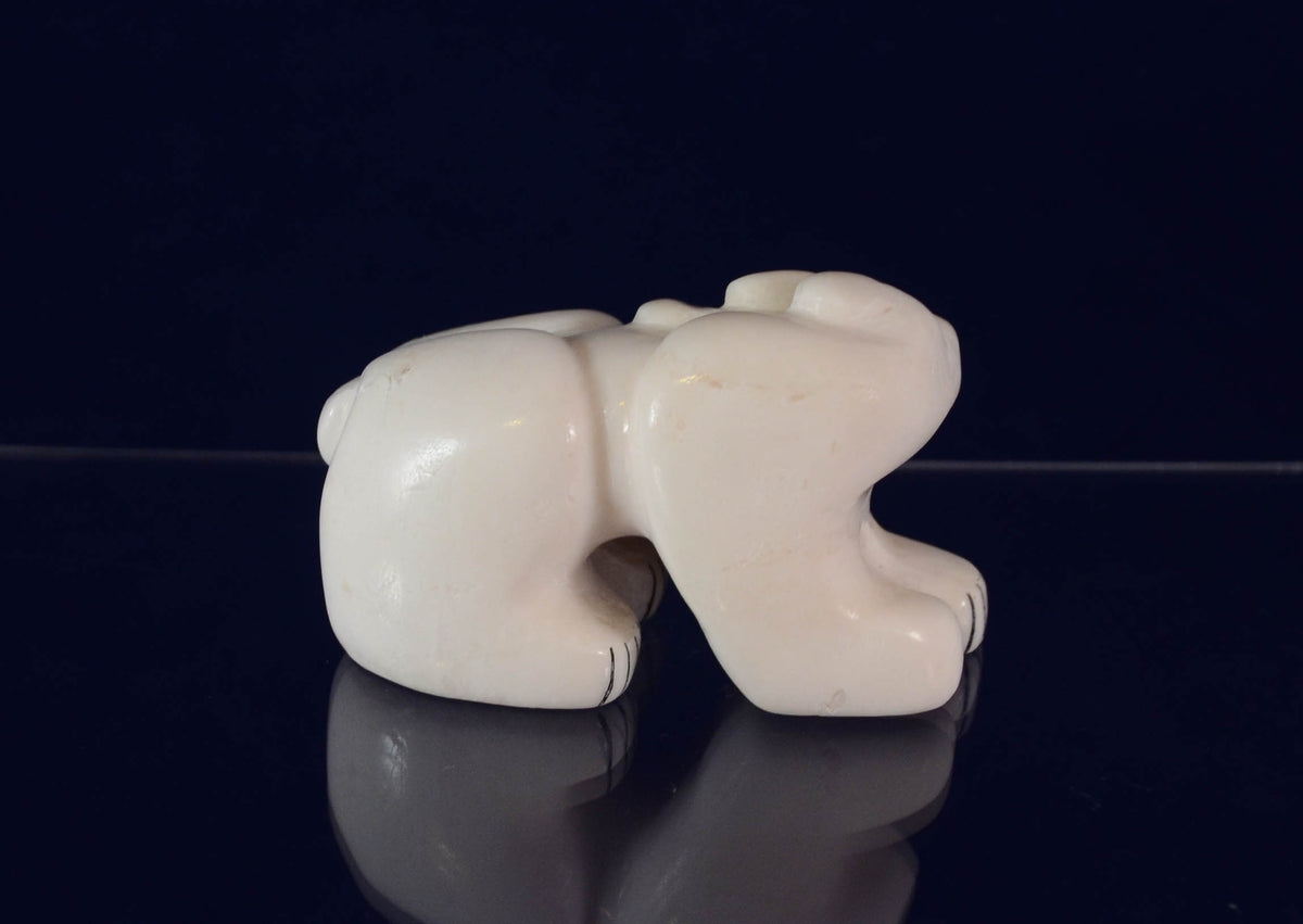 Zuni Alabaster Bear Fetish Carving by Rickson Kallestewa