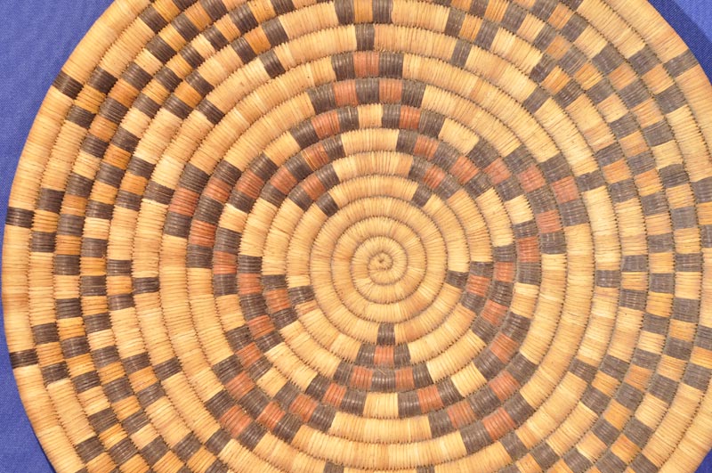 Hopi coiled star basket