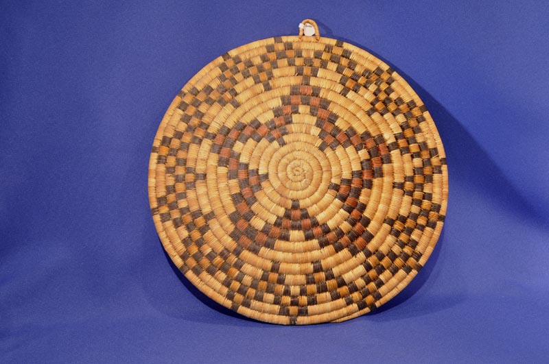 Hopi coiled star basket