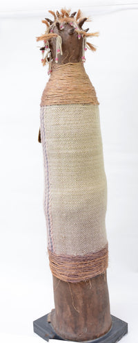Mixed Media Tall Figure with Bronze and Cloth By Marcia