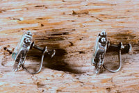 Navajo Channel Turquoise Inlay Screw Back Earrings