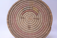 Large Hopi Coiled Flat Basket - With Kachina SunFace in center