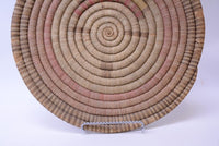 Large Hopi Coiled Flat Basket - With Kachina SunFace in center