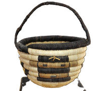 Hopi Coiled basket with Kachina Mask