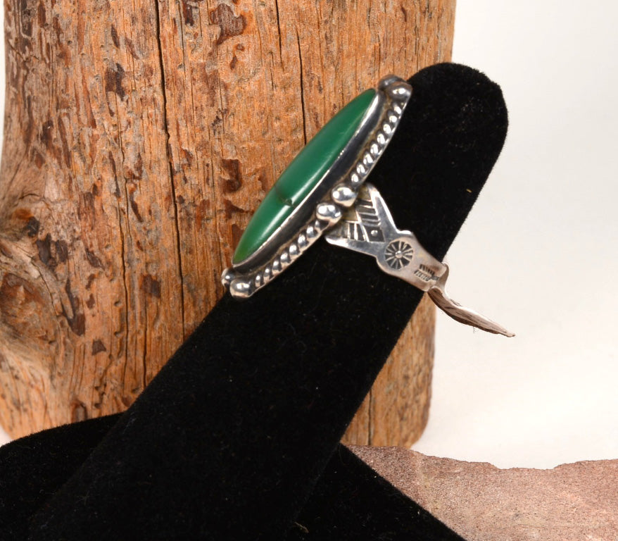 An Early Navajo ring; Fred Harvey style