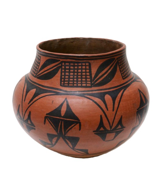 San Ildefonso Black and Red Pottry Olla Attrib. to Marianita Roybal