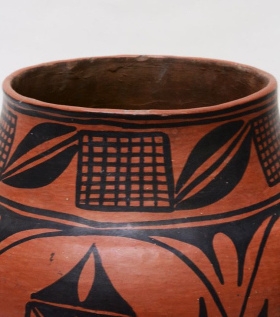 San Ildefonso Black and Red Pottry Olla Attrib. to Marianita Roybal