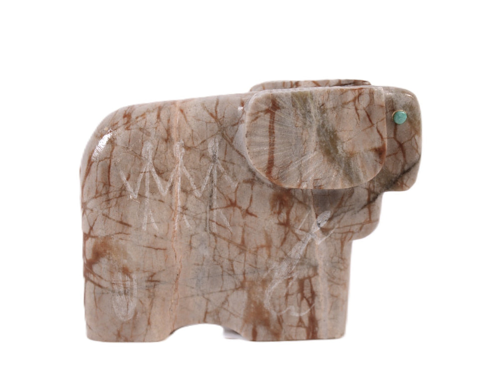 Zuni Pueblo Picasso Marble Ram Fetish By Ulysses Mahkee