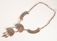 Zuni Channel Inlay Sunface Necklace by Juan and Charlene Chico