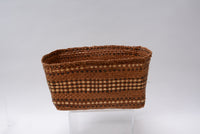 Salish Rectangular Basket, possibly Lummi, with banded motif