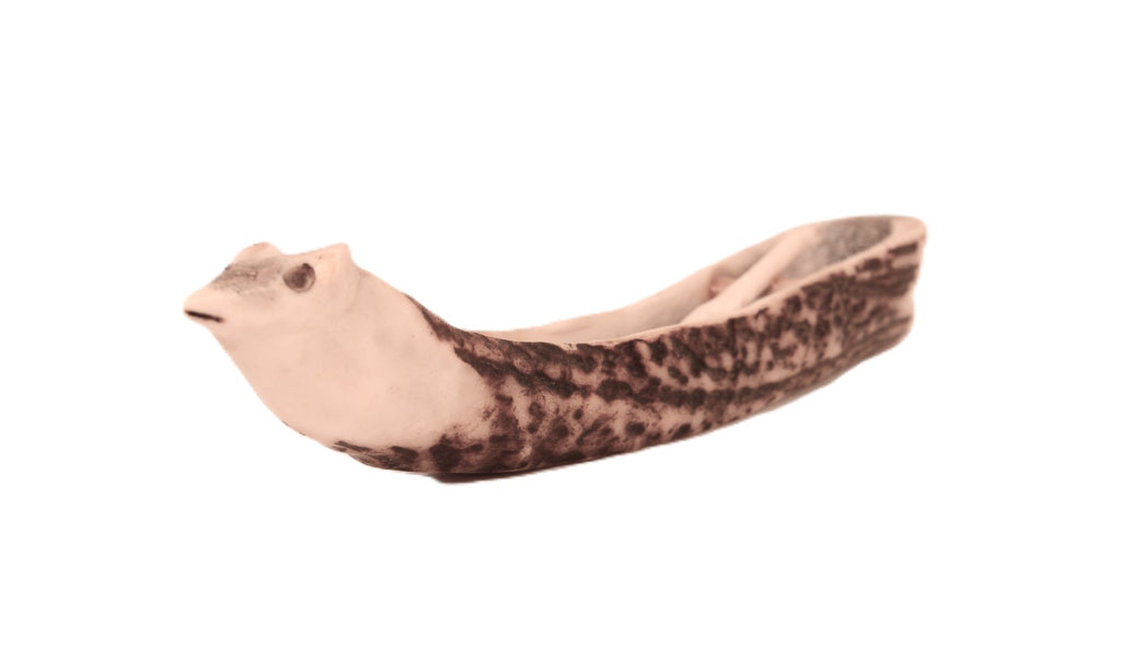 North West Coast Carved Antler Canoe