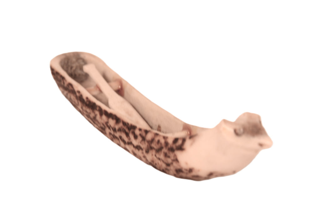 North West Coast Carved Antler Canoe