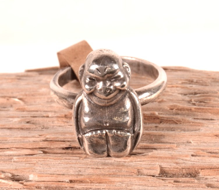 Inuit Billikin Sterling Silver Ring