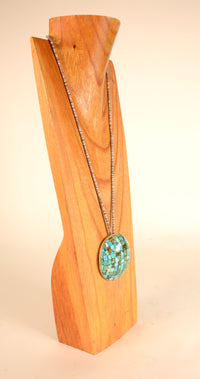 Navajo or Santo Domingo Necklace with finely set Turquoise inlay