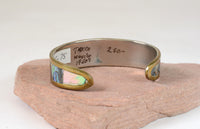 Smaller Taxco Bracelet - Brass over Silver with Inlay