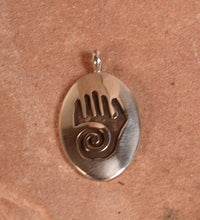 Hopi Pueblo Hand Pendant By Robert Suqnevahya