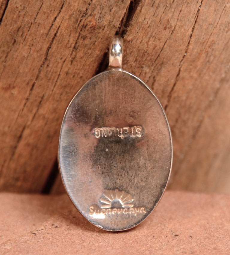 Hopi Pueblo Hand Pendant By Robert Suqnevahya