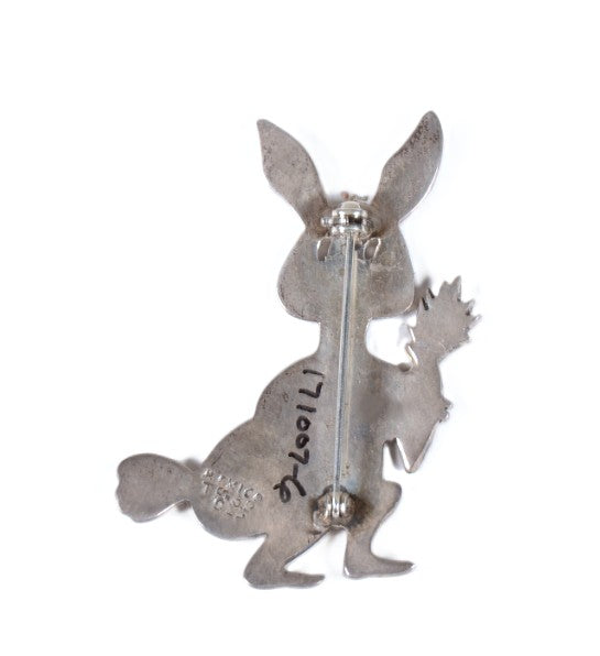 Vintage Mexico Silver and Brass Rabbit Pin