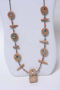 Zuni Sunface Maiden and Corn Necklace