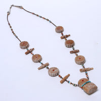 Zuni Sunface Maiden and Corn Necklace