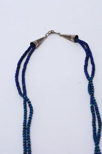 Navajo Necklace Double String Lapis and Turquoise Beads