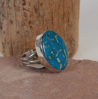 Navajo Sterling Silver Ring by Everett and Mary C. Teller - Size 8