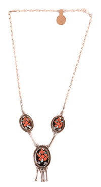 Zuni Pueblo Mudhead Clown Necklace By Beverly Estate