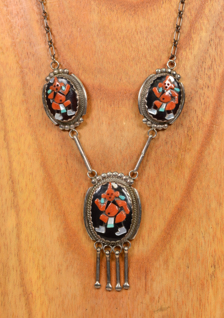 Zuni Mudhead Clown Necklace