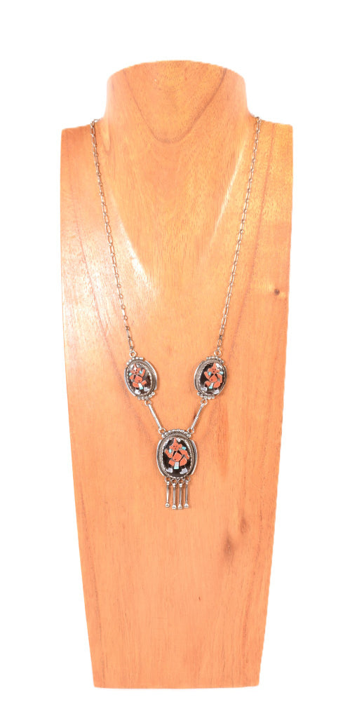 Zuni Pueblo Mudhead Clown Necklace By Beverly Estate