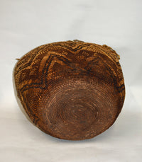 Very Large Coast Salish Burden Hard Basket with tump lines
