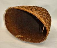 Very Large Coast Salish Burden Hard Basket with tump lines