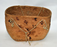Antique Coast Thompson River Salish Creek Hard Basket w/o lid