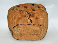 Antique Coast Thompson River Salish Creek Hard Basket w/o lid